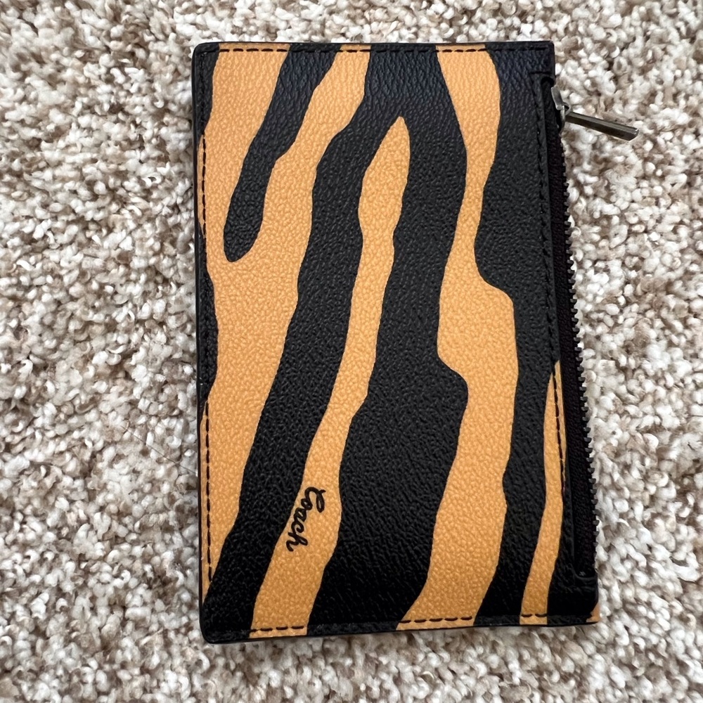 Coach Tiger Stripe Card Holder